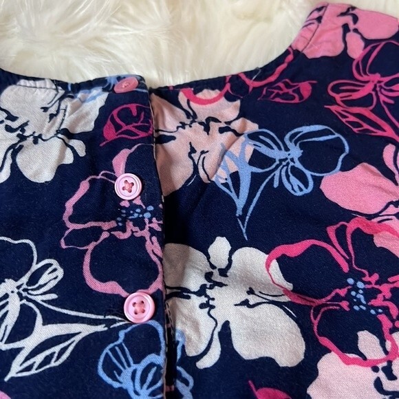 Crown & Ivy Girls Blue Floral Dress W/ Ruffle Sleeves Size 12 - Picture 6 of 6